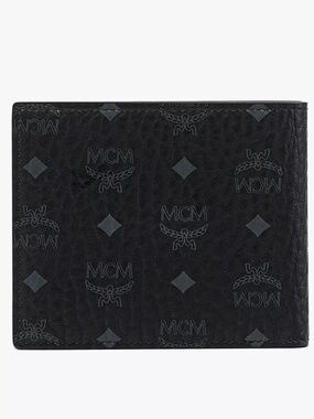 MCM Men’s Bifold Wallet In Visetos Original Black